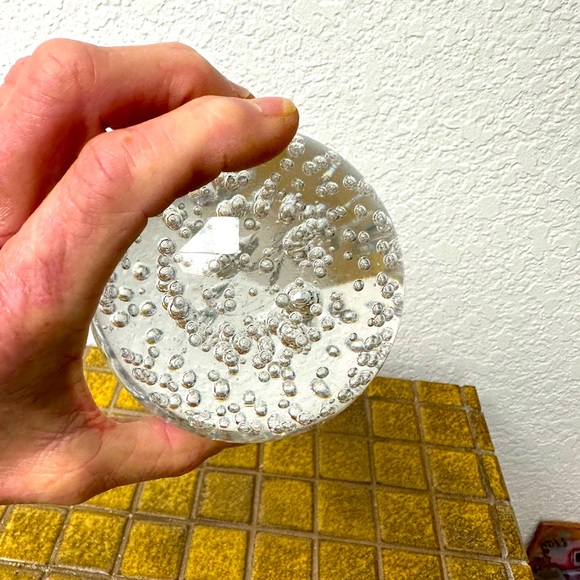 MCM/Vintage Murano Clear Bullecante Ball or Paperweight. 1950’s. - Picture 5 of 5